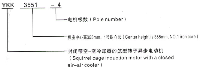 YKK系列(H355-1000)高压YJTFKK5601-2三相异步电机西安泰富西玛电机型号说明